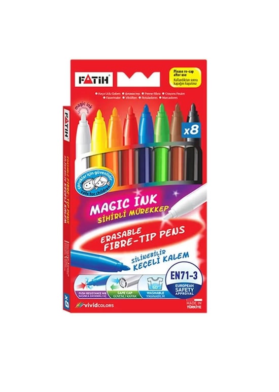Fatih Silinebilir Keçeli Kalem 7+1 