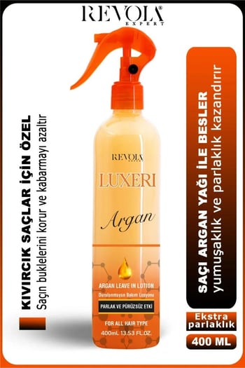 Revola Expert Luxeri Parlak ve Pürüzsüz Etki Fön Suyu 400 Ml Argan