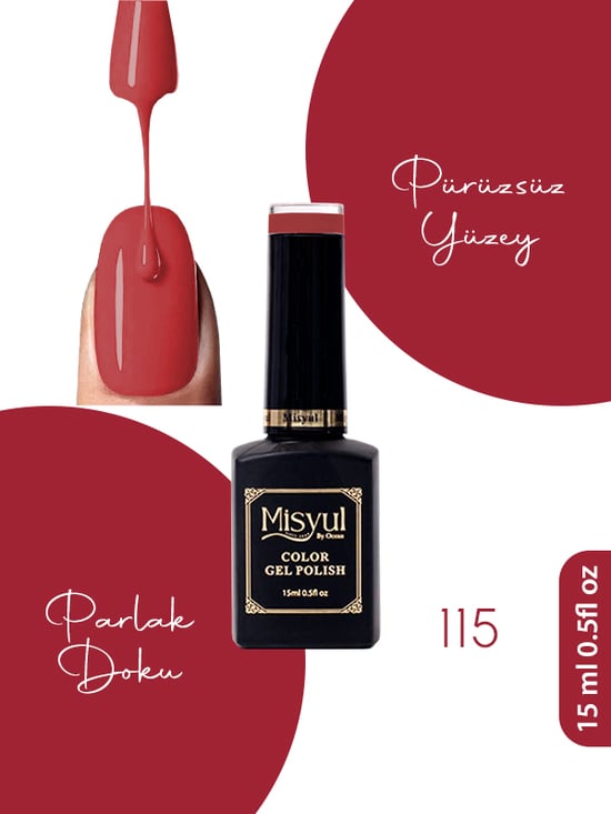 Misyul Uv Led Kalıcı Oje Nail Art 15 Ml 115