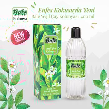 Bale Yeşil Çay Kolonyası Kutulu Pet Şişe 400 ml.