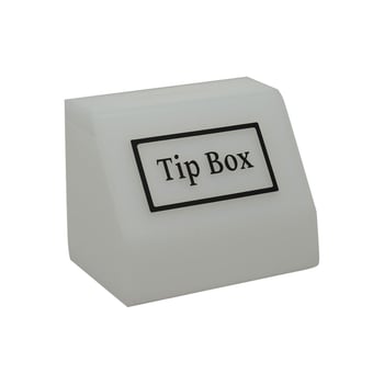 Tipbox - Bahşiş Kutusu Buz Beyaz - 15x10xh12cm