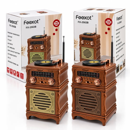 Feexot Fx-2502b Pl-4724 ( İbreli ) Radyo & Retro ( Am & Fm & Sw )( Usb & Type-c Sarjlı )( Bt & Tf & Usb &aux ) Speaker
