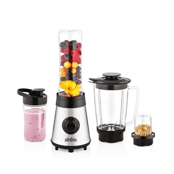 Sinbo Shb-3190 ( Buz Kırıcı & Kahve Öğütücü ) ( Hazne=800ml & 2 Şişe=300-600ml) Çok Amaçlı Smoothie Blender 500w ( 2 Kademe)