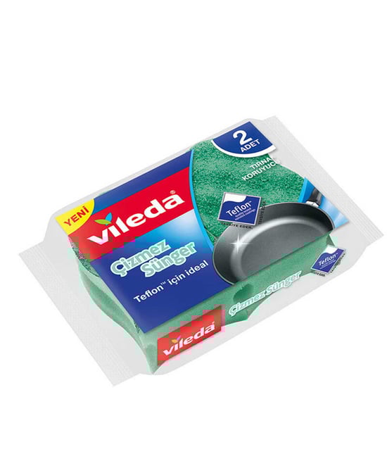 Vileda Çizmez Oluklu Bulaşık Süngeri 2'li Paket