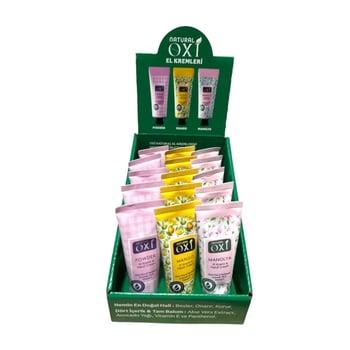 Oxi Natural Bitki İçerikli El Kremi 30ml. 15'li Stand