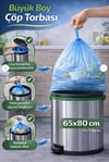 Vısta Büyük Boy Çöp Torbası 65x80 Cm 50 Lt Hacim Dayanıklı 10’lu X 50 Rulo