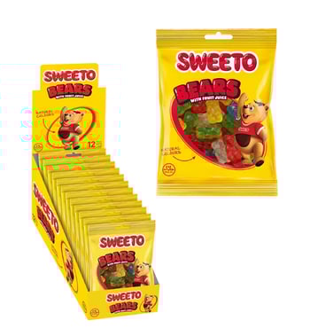 Sweeto Gummy Ayıcık 80 Gr Jelibon (gulutensiz)