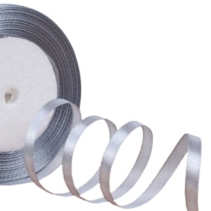 P Parla Saten Kurdele 3 cm 10 Metre Gri