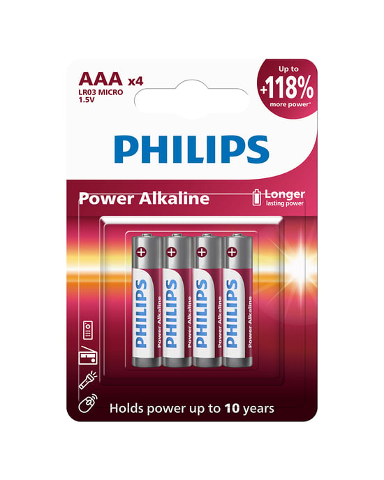 Philips Power Alkaline Aaa Ince Kalem Pil Lr03p4b/10