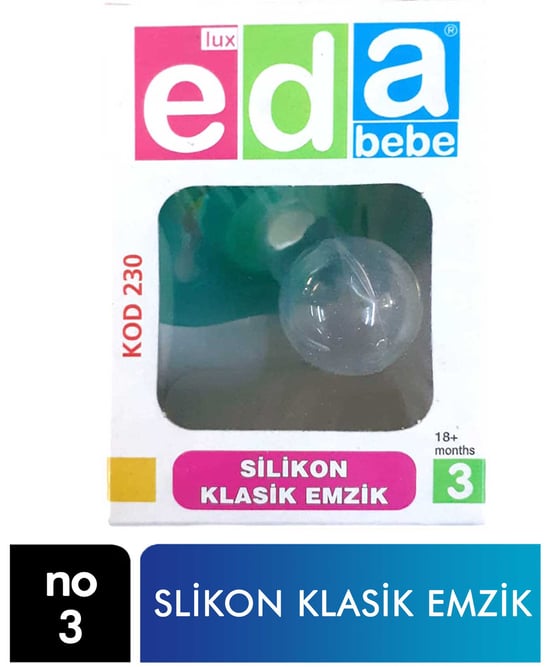 Lüx Eda Bebe Silikon Klasik Emzik No:3