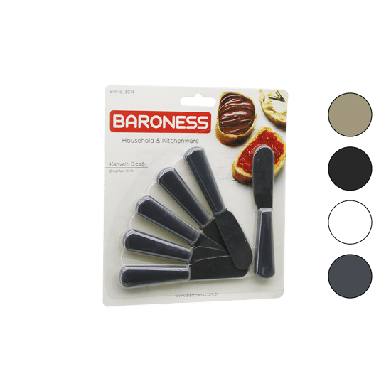 Baroness Brns-13014 ( 6pcs ) Kahvaltı ve Tereyağı Seti ( 11cm )