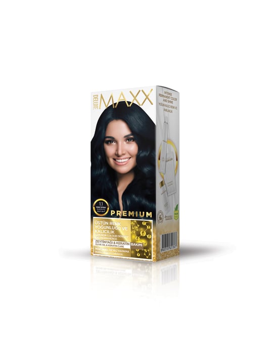 Maxx Deluxe Premium Yarı Kit Set Boya 1.1 Mavi Siyah