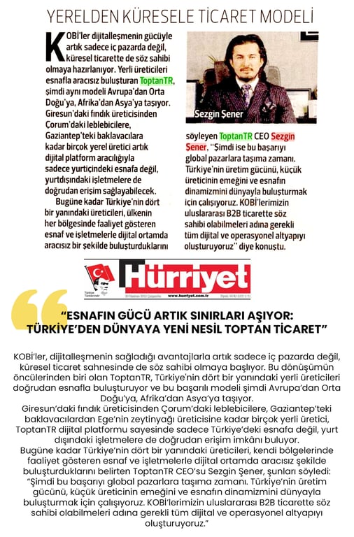Esnafın Gücü Artık Sınırları Aşıyor: Türkiye’den Dünyaya Yeni Nesil Toptan Ticaret