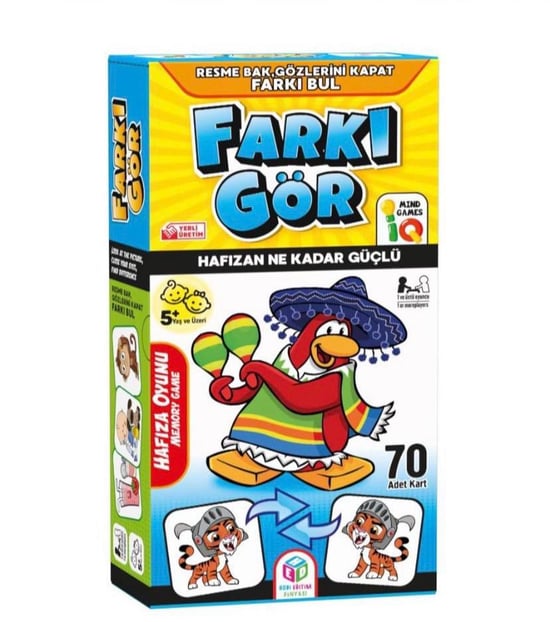 Farkı Gör Kutu Oyunu Eğitici Dikkat Geliştirici