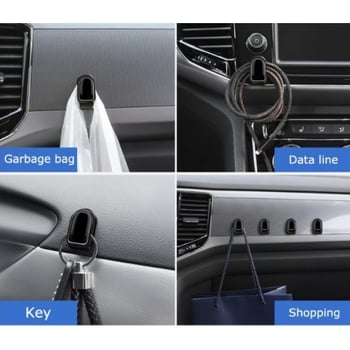 DİYARI FIRSAT Siyah Çok Amaçlı Yapışkanlı Kanca 10 lu