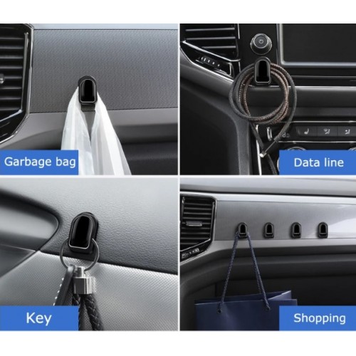 DİYARI FIRSAT Siyah Çok Amaçlı Yapışkanlı Kanca 10 lu