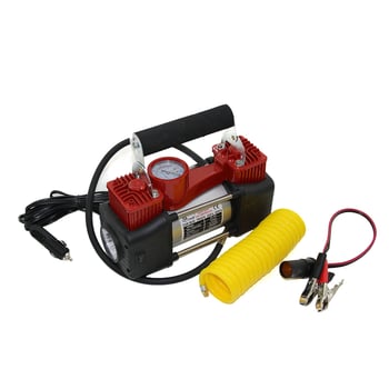 İnura Global Yage Yg-842 ( Çift Silindir ) (oto & Araç) Hava Kompresörü (dc/12v & 15amp & 150psı) (fenerli) (bar Göstergeli)