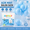 Gemar Gm-90-09 ( İç Mekan & Açık Mavi ) Balon ( 10'' & 26cm & 100pcs )