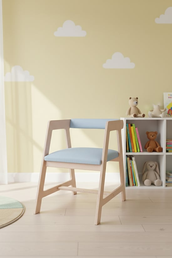 Ahşap Çocuk Oyun, Aktivite, Çalışma Masası Sandalyesi Mavi