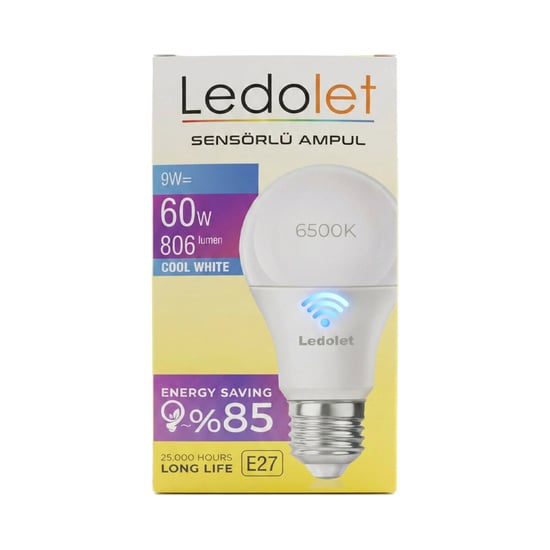 Ledolet İşik Sensörlü 9w Led Ampul