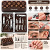İtalyano Ka-064 ( 12pcs & Krom ) Manikür & Pedikür Bakım Seti ( Desenli Model Çantalı )