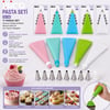 İ22-158 ( 11pcs ) ( Pasta Seti & Renkli ) ( 1-krema Torbası & 9-metal Sıkma Uçları & 1-uç Tutucu Adaptör)