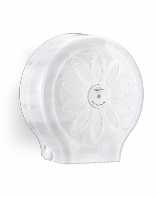 Rulopak 303724 Mini Jumbo Tuvalet Kağıdı Dispenseri (transparan Beyaz)
