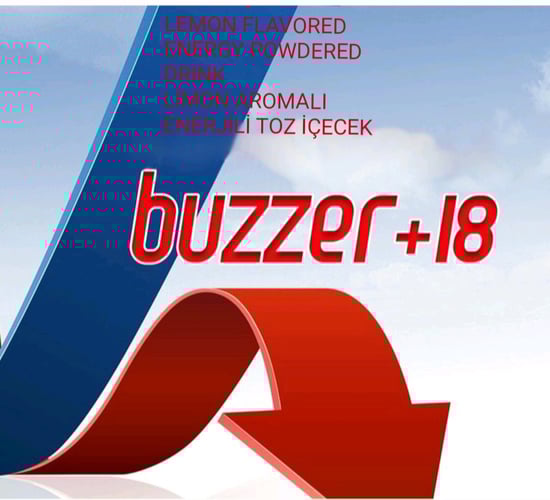 Buzzer +18 Limon Aromalı Toz Enerji İçecek 24lü