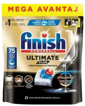 Finish Ultimate Plus 75 Kapsül Bulaşık Makinesi Deterjanı Tableti
