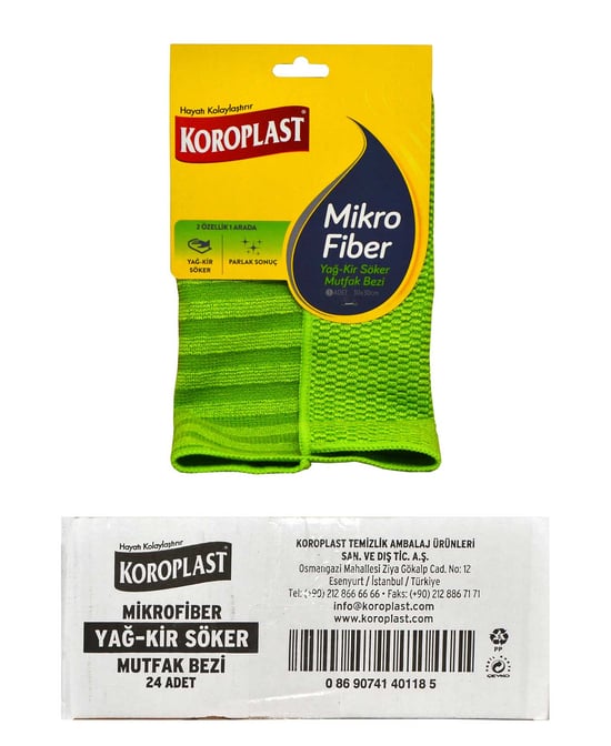 Koroplast Temizlik Bezi Mikrofiber Mutfak Yağ & Kir
