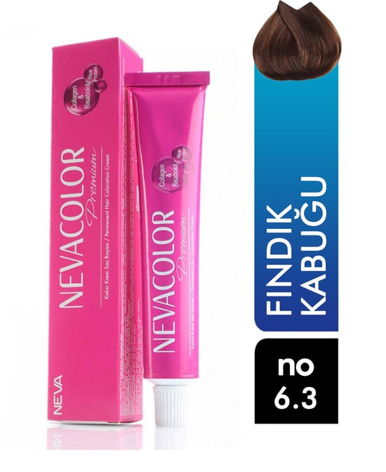 Nevacolor Premium Tüp Saç Boyası Fındık Kabuğu 6.3 50 ml