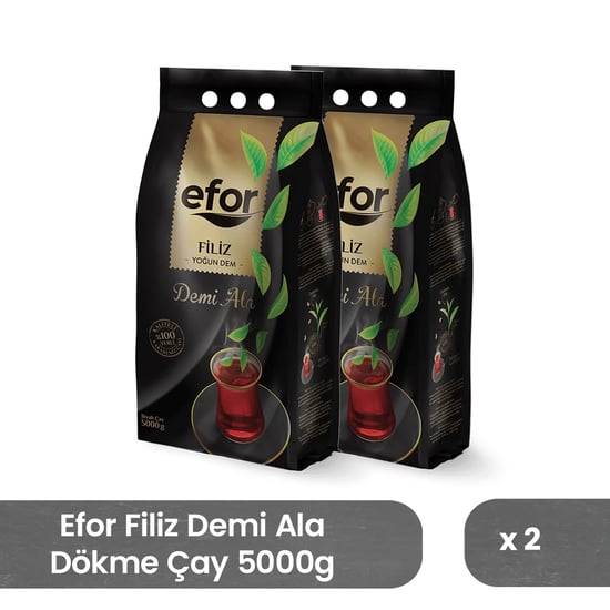 Efor Filiz Dökme Siyah Çay 5000 Gr (5 Kg) – 2'li Koli