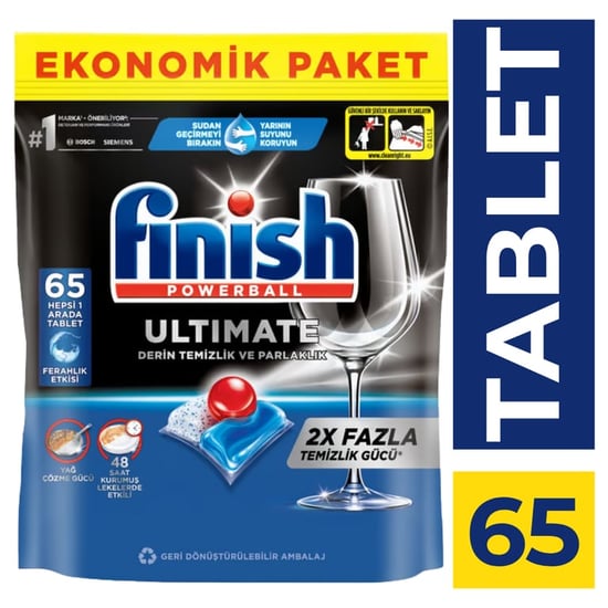 Finish Quantum Ultimate Bulaşık Makinesi Tableti 65'li