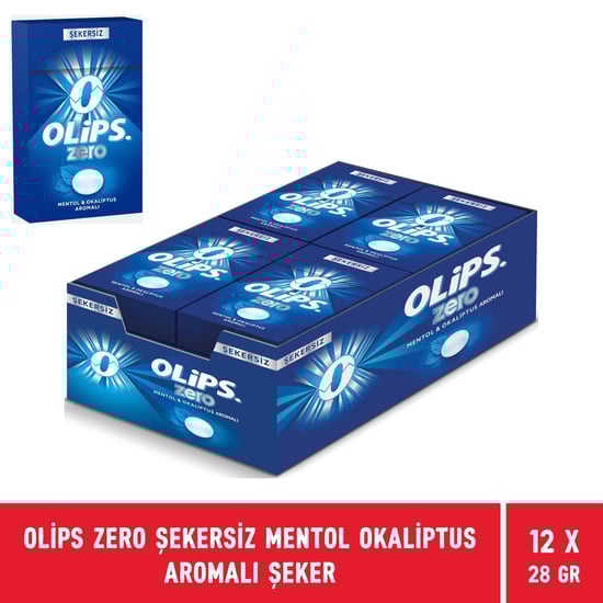 Olips Zero Cool Mentol & Okaliptus Aromalı 28 Gr Şekerleme - 12 Adet
