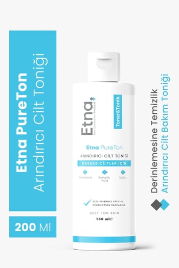 Etna Pharma Pureton Yağ Dengeleyici, Arındırıcı, Gözenek Temizleyici, Hassas Cilt Bakım Toniği 150 Ml