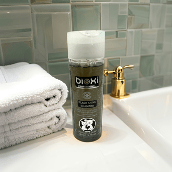 Bioxi® Black Shine Shampoo – Koyu Renkli Kedi ve Köpekler için Derin Parlaklık Bakım Şampuanı