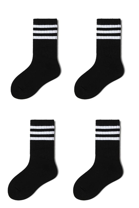 BGK 4 Çift Çocuk Çizgili Mevsimlik Çorap 2-4 Yaş