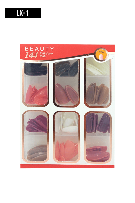 İthal Aksesuar Renkli 144'lü Takma Tırnak