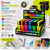 Fixpoint P-4581 Neon Fosforlu Kalem Standlı ( 12 - Sarı & 6 - Turuncu & 6 - Pembe & 6 - Mavi & 6 - Yeşil )