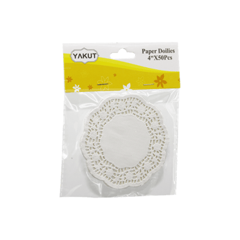 İnura Global Yakut-11053 ( 4" ) ( 50pcs ) ( Dantelli Kağıt ) Bardak Altı Örtüsü ( Çap:10cm )