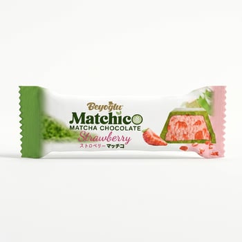 Premium Matcha ve Çilek Dolgulu Çikolata Barı