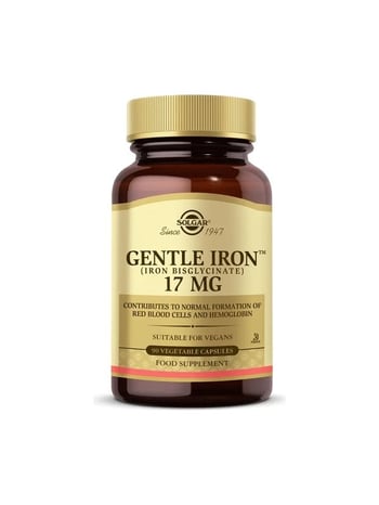 Solgar Gentle Iron 17 Mg 90 Kapsül Vegan İçerikli Demir Takviyesi