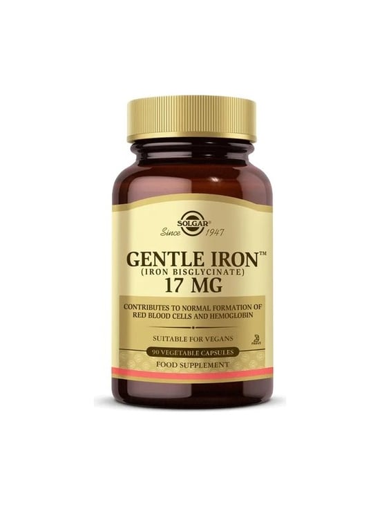 Solgar Gentle Iron 17 Mg 90 Kapsül Vegan İçerikli Demir Takviyesi