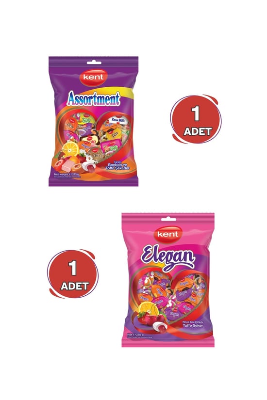 Karışık ve Elegan Bayram Şekeri (375 Gr X 2 Adet)