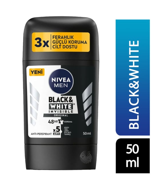 Nivea Stick 50 ml Erkek Black & White Invisible
