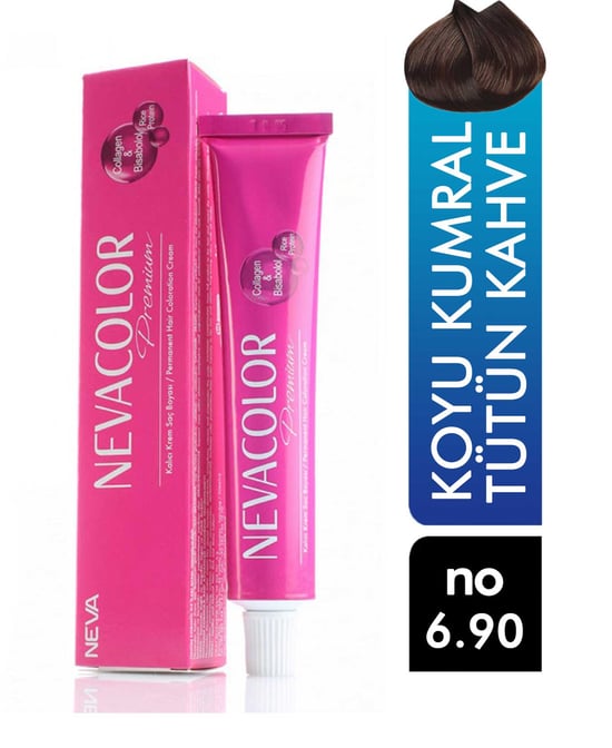 Nevacolor Premium Tüp Saç Boyası Koyu Kumral Tütün Kahve 6.90 50 ml