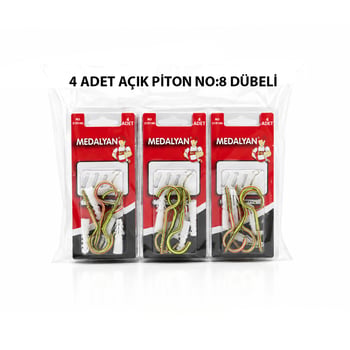 Medalyan Dl-28 ( 21x100 ) ( 4pcs ) Açık Piton Dübelli