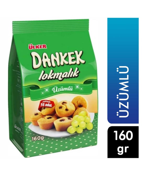Ülker Dankek Lokmalık Kek 160 Gr X 8'li Paket Üzümlü