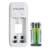 Philips Pil Şarj Cihazı - 2'li Aa Kalem Pil - 2'li Aaa Ince Kalem Pil Şarj Cihazı - 2x Aaa Pil Dahil