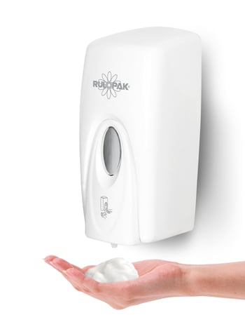 Rulopak Manuel Doldurmalı Köpük Sabun Dispenseri 1000 Ml Beyaz